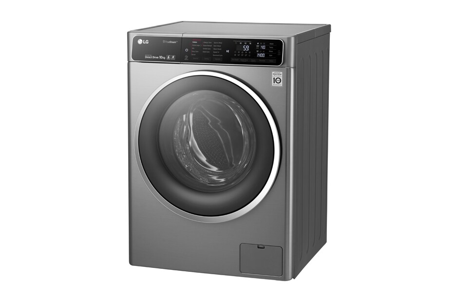 LG غسالة إل جي TurboWash لون فضي فولاذي سعة 10 كجم, FH4U1JBSK6, thumbnail 2